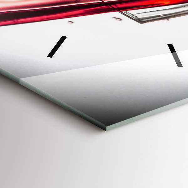 Vertical wall clock Glass of wine