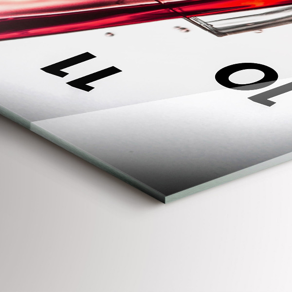 Vertical wall clock Glass of wine