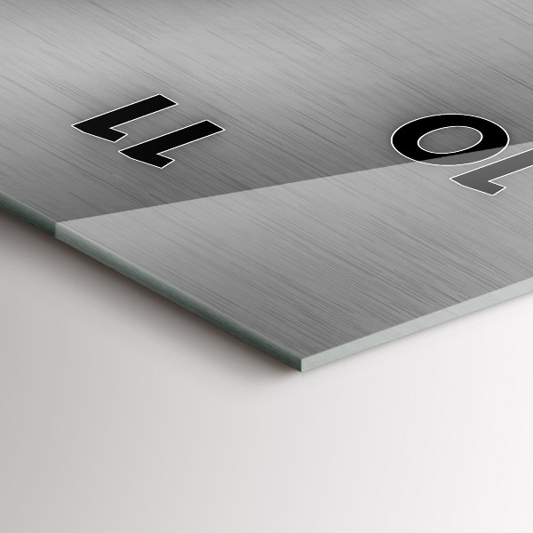 Vertical wall clock Gray metal abstraction