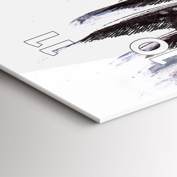 Vertical wall clock Painted Birds