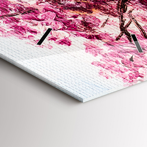 Vertical wall clock Tree Mosaic