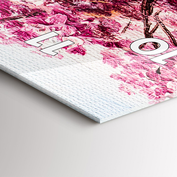 Vertical wall clock Tree Mosaic