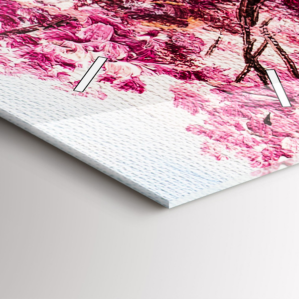 Vertical wall clock Tree Mosaic