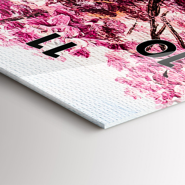 Vertical wall clock Tree Mosaic