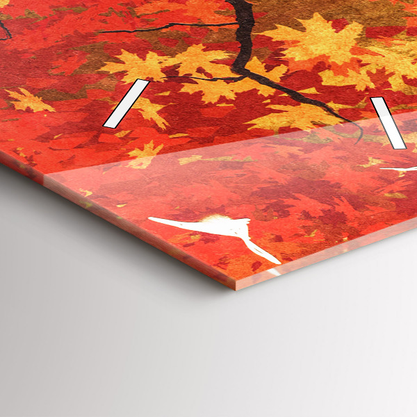 Vertical wall clock Bride in autumn