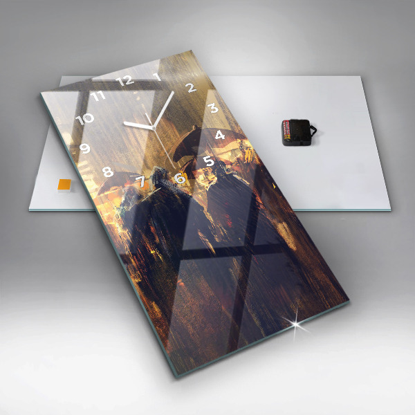 Vertical wall clock Impressionism in art Market Square