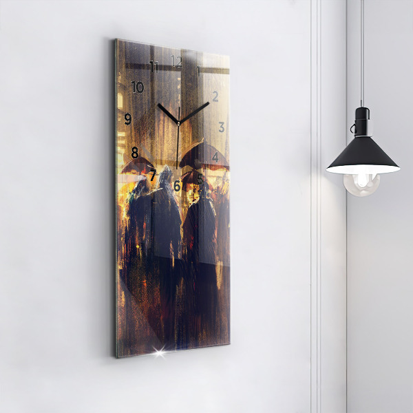 Vertical wall clock Impressionism in art Market Square