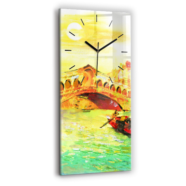 Vertical wall clock Venice Rialto Bridge