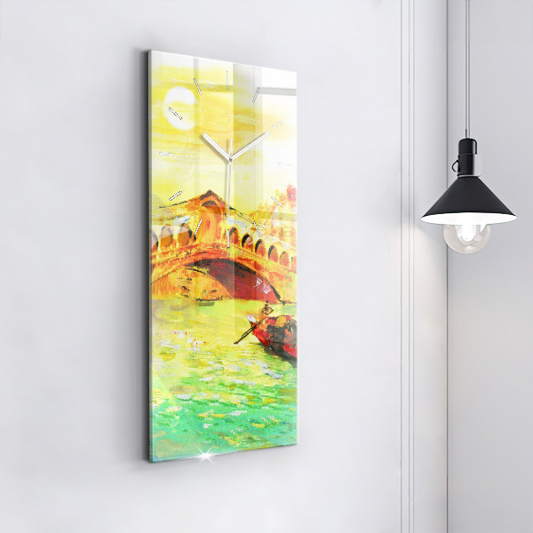 Vertical wall clock Venice Rialto Bridge