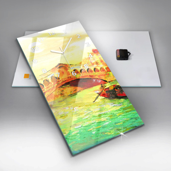 Vertical wall clock Venice Rialto Bridge