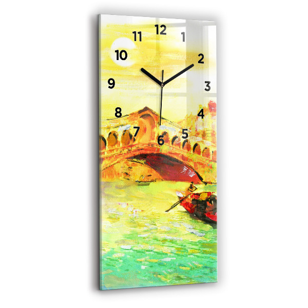 Vertical wall clock Venice Rialto Bridge
