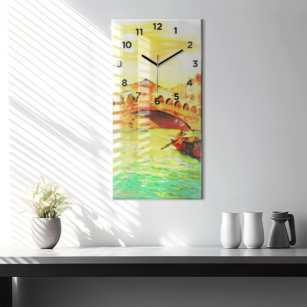 Vertical wall clock Venice Rialto Bridge