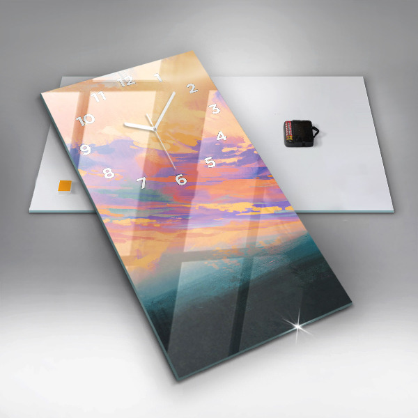 Vertical wall clock Platonic love