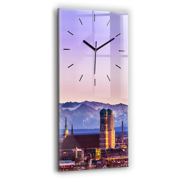 Vertical wall clock German Alps Munich