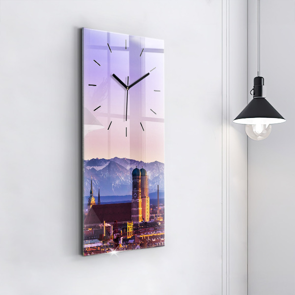Vertical wall clock German Alps Munich