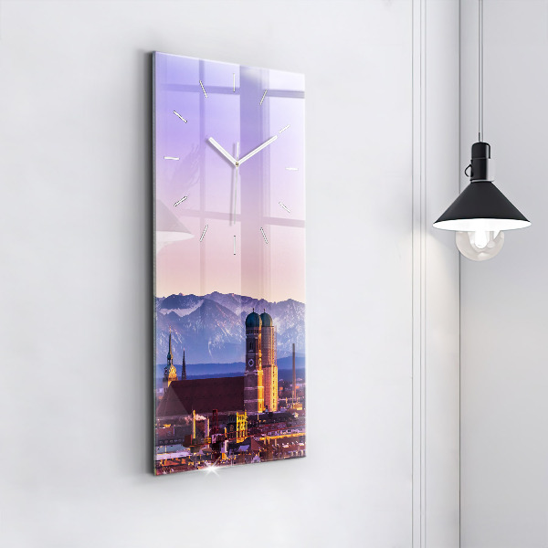Vertical wall clock German Alps Munich