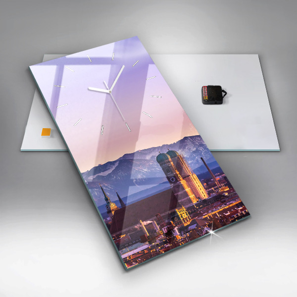 Vertical wall clock German Alps Munich