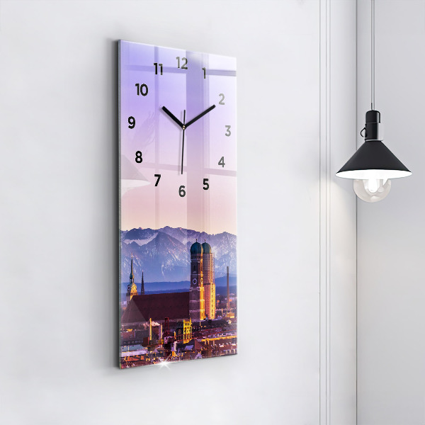 Vertical wall clock German Alps Munich