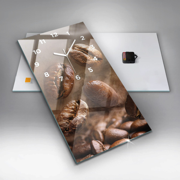 Vertical wall clock Coffee beans