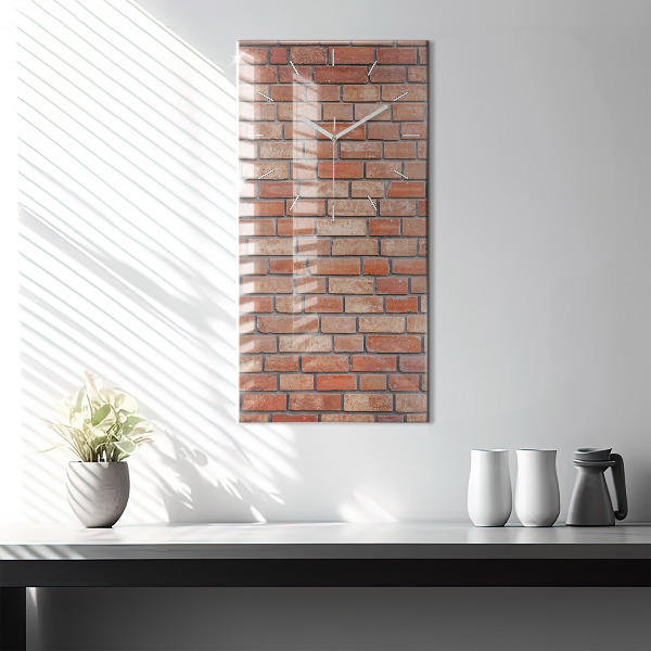 Vertical wall clock Brick wall