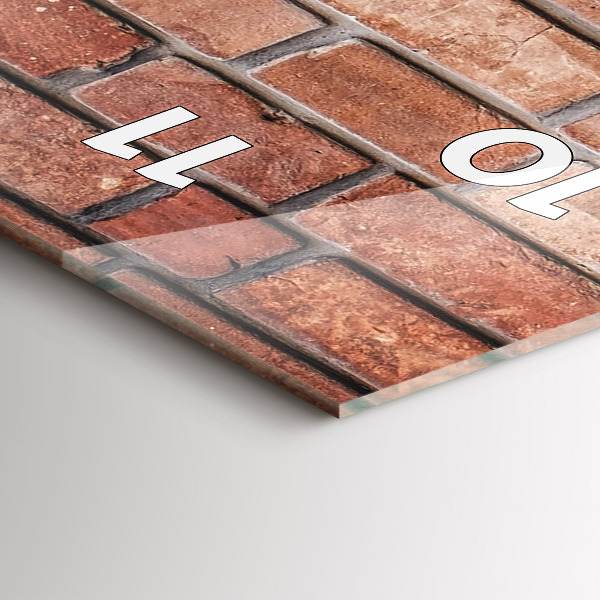 Vertical wall clock Brick wall