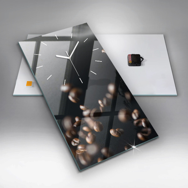 Vertical wall clock Coffee beans