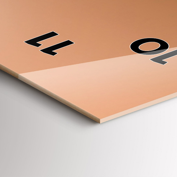 Vertical wall clock Abstract colors