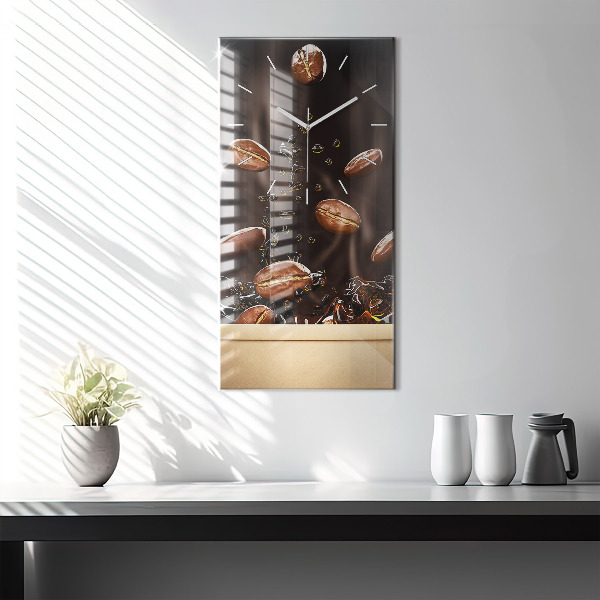 Vertical wall clock Hot coffee