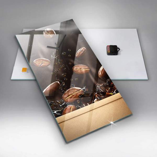 Vertical wall clock Hot coffee