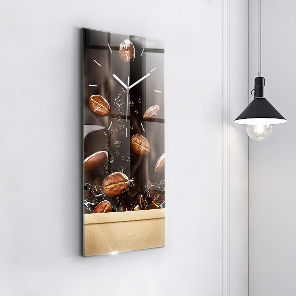 Vertical wall clock Hot coffee