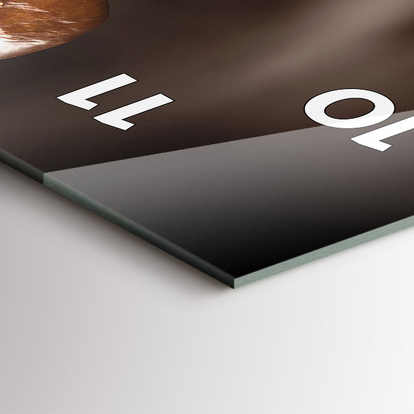 Vertical wall clock Hot coffee