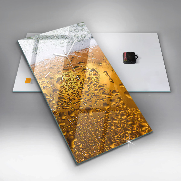 Vertical wall clock A mug of beer