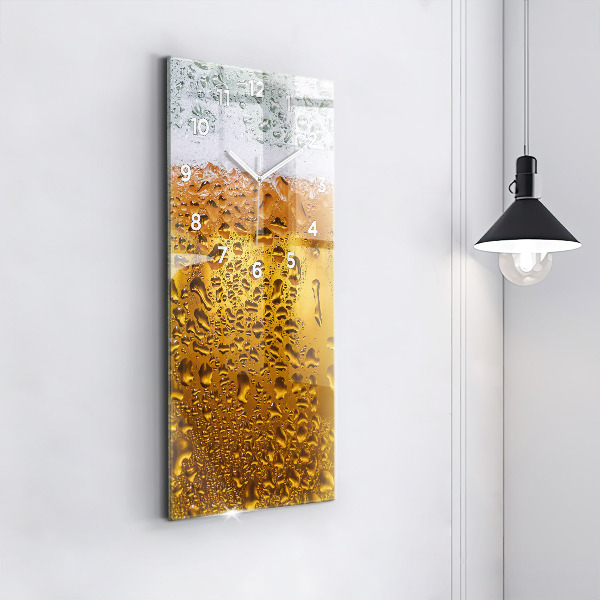 Vertical wall clock A mug of beer