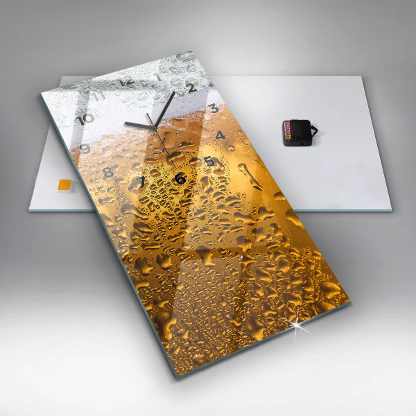 Vertical wall clock A mug of beer