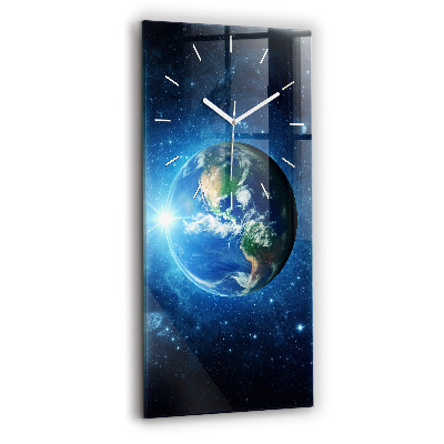 Vertical wall clock Earth and Galaxy – NASA