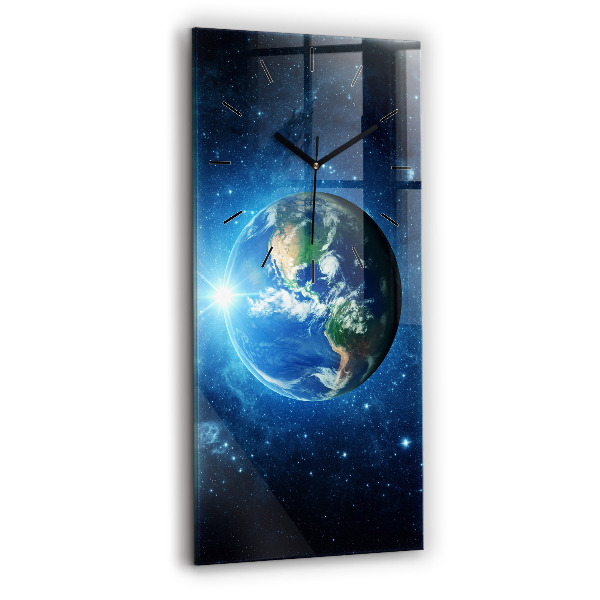 Vertical wall clock Earth and Galaxy – NASA