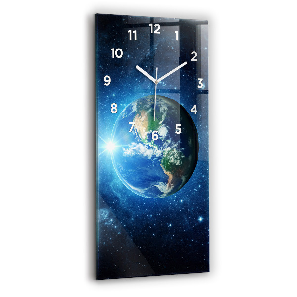 Vertical wall clock Earth and Galaxy – NASA