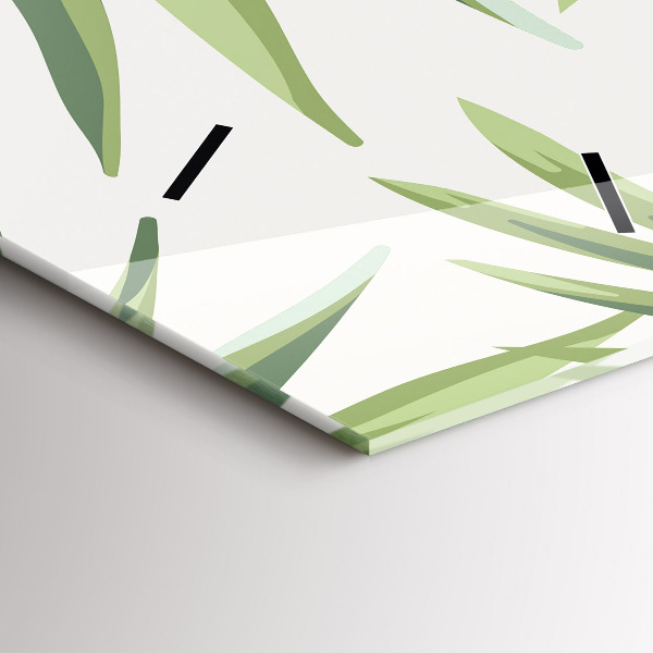 Vertical wall clock Tropical pattern