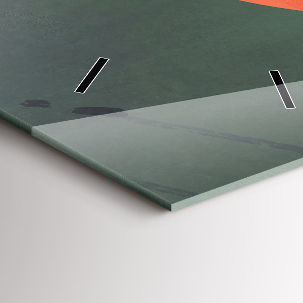 Vertical wall clock Samurai in the forest