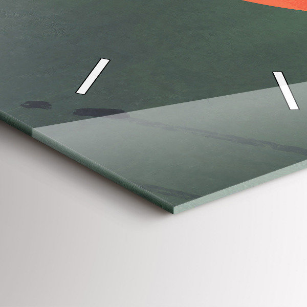 Vertical wall clock Samurai in the forest