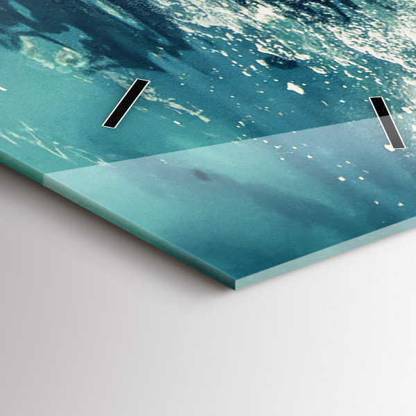 Vertical wall clock Swimming elephant in the ocean