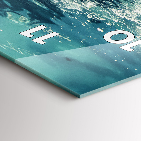 Vertical wall clock Swimming elephant in the ocean