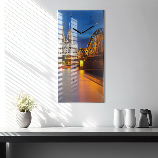 Vertical wall clock Bridge in Germany