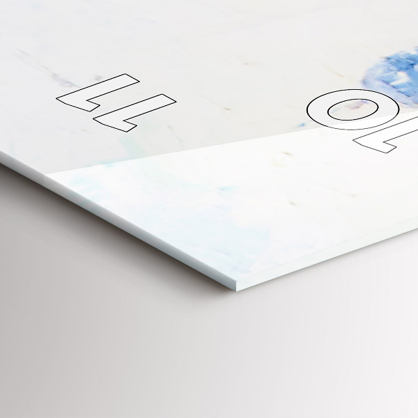 Vertical wall clock Oil art