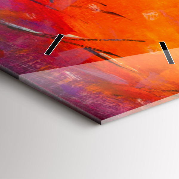 Vertical wall clock Couple in the forest