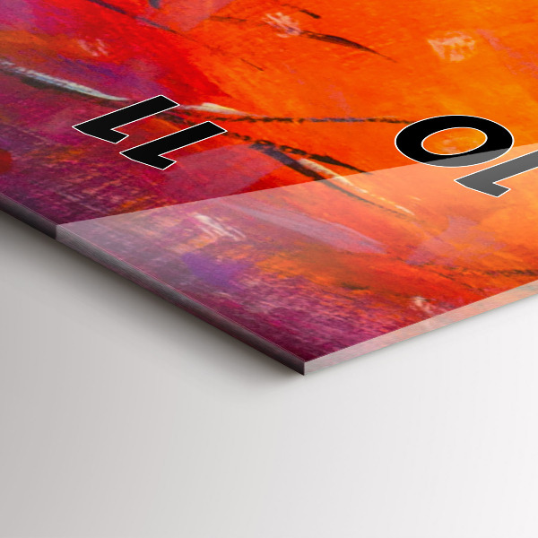 Vertical wall clock Couple in the forest