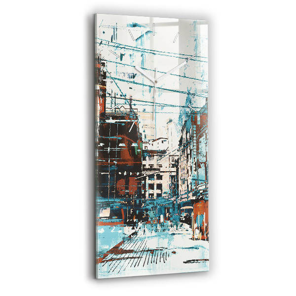 Vertical wall clock Street Art