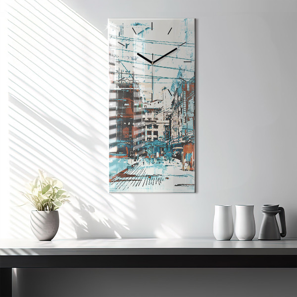 Vertical wall clock Street Art