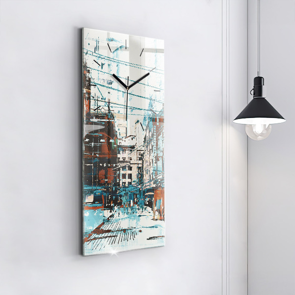 Vertical wall clock Street Art