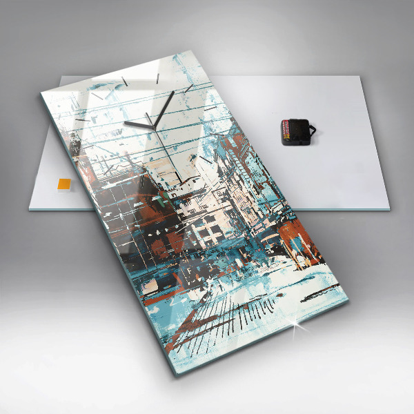 Vertical wall clock Street Art